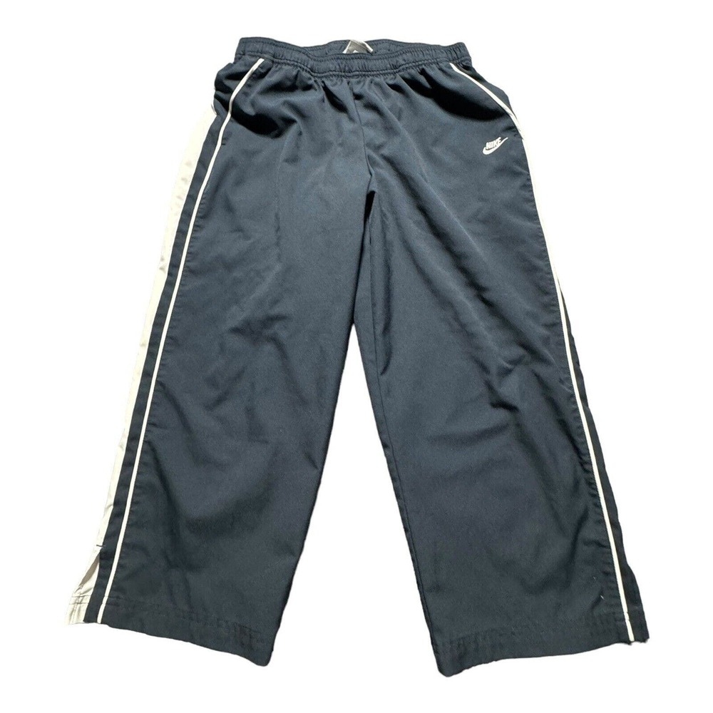 Nike Womens Crop Track Pants Size Med Windbreaker Nylon Swoosh Y2K Vintage